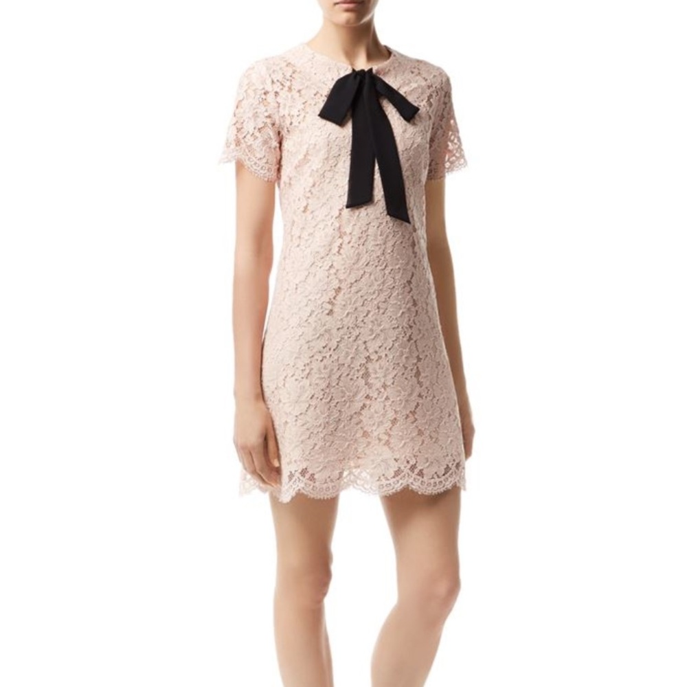 SANDRO Lace Bow Mini Dress